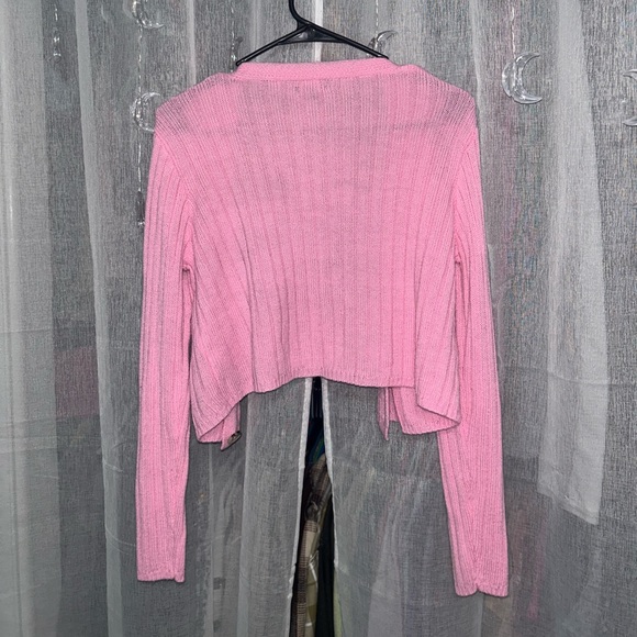 light pink button up knitted cardigan - Picture 4 of 4